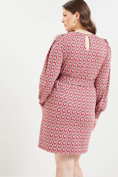 Robe maille imprimée femme