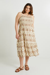 Robe longue imprimée femme