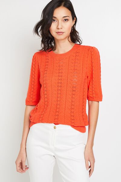 Pull manches courtes femme