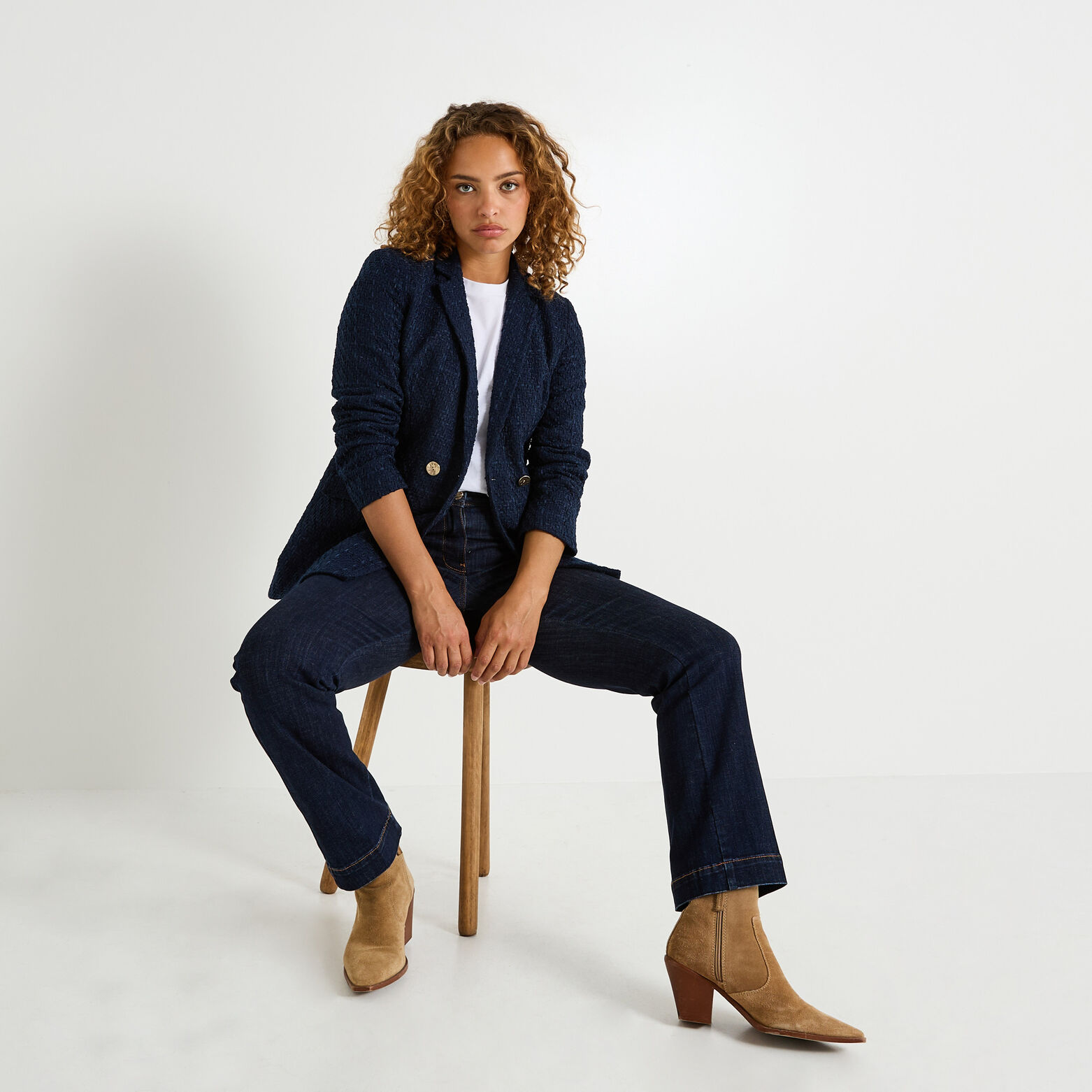 Blazer en tweed femme