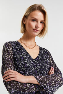 Robe longue imprimée femme