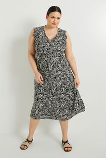 Robe longue imprimée femme