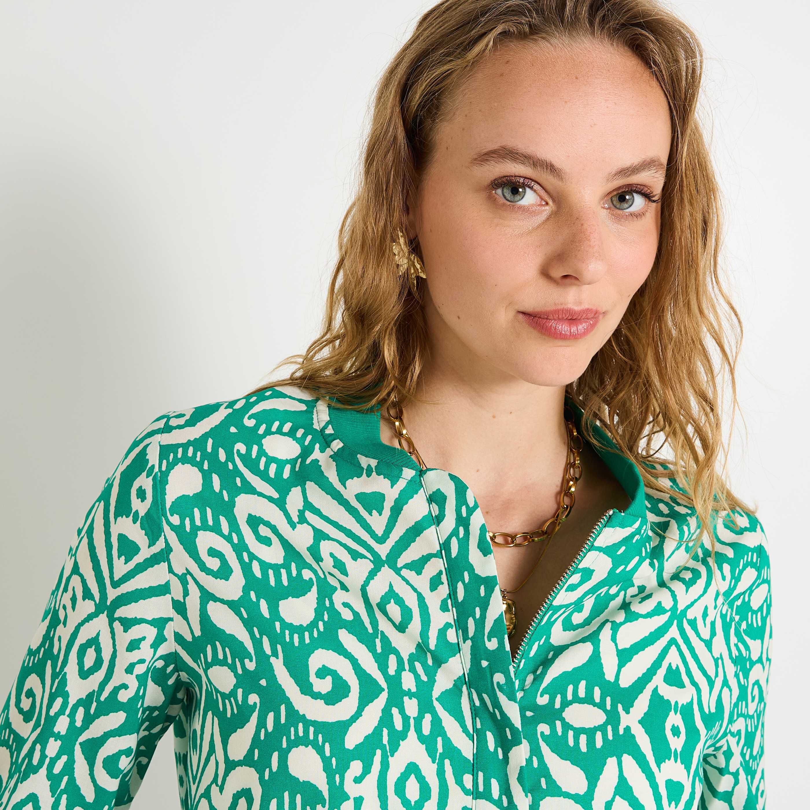 Bomber imprim&eacute; femme