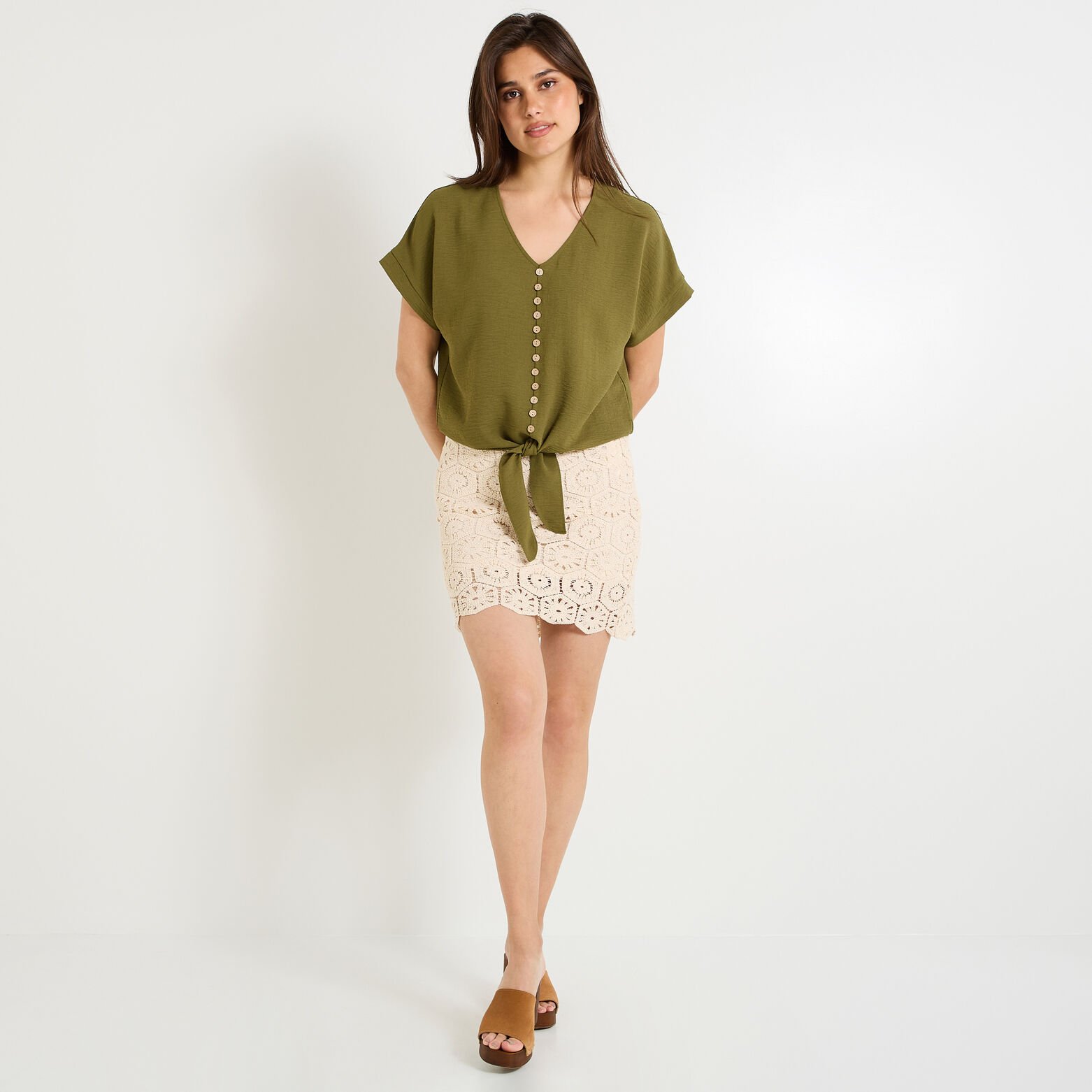 Blouse à nouer femme