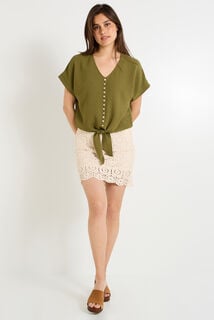 Blouse à nouer femme