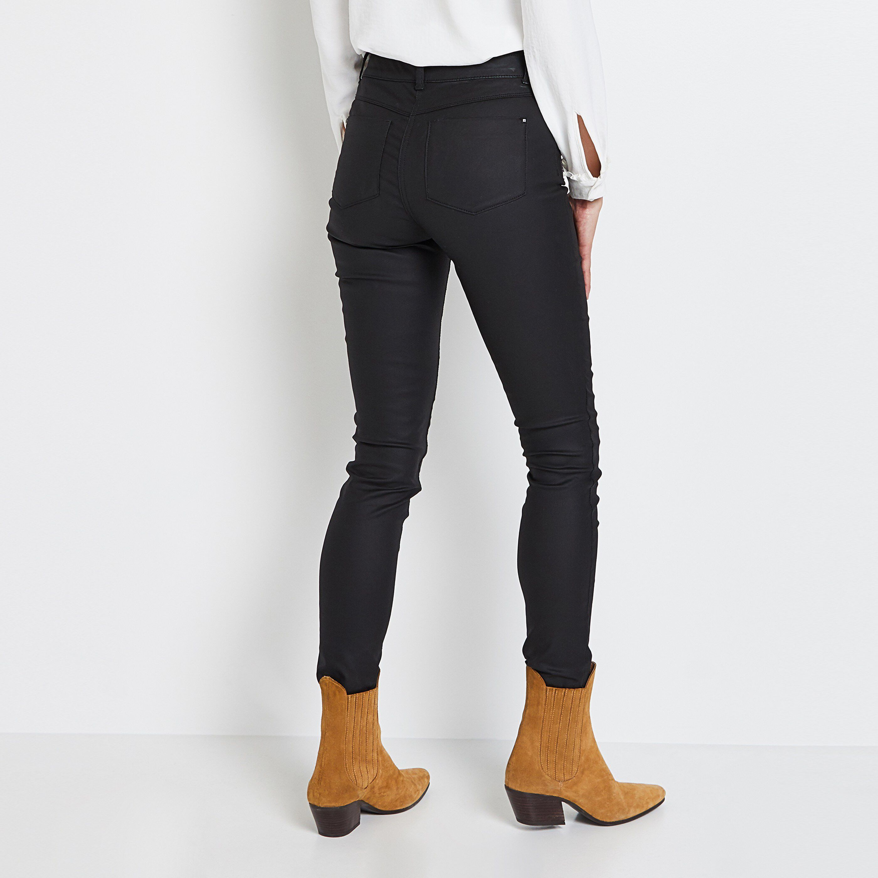 Jean slim MEMPHIS enduit femme Graindemalice
