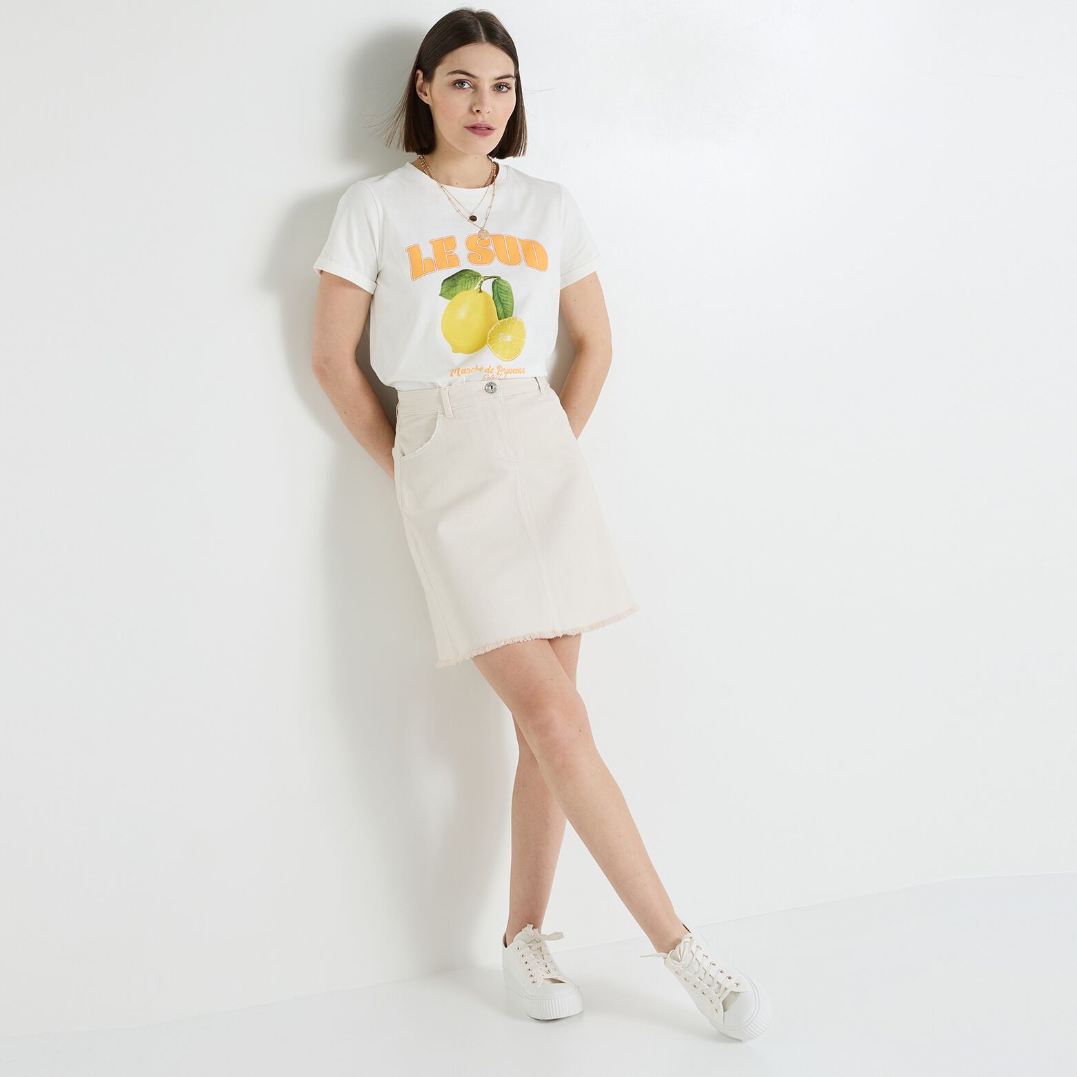T-shirt col rond femme