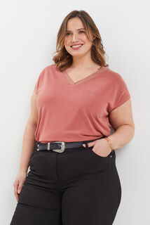 Tshirt col V femme