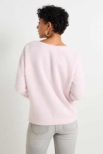 Pull col V femme