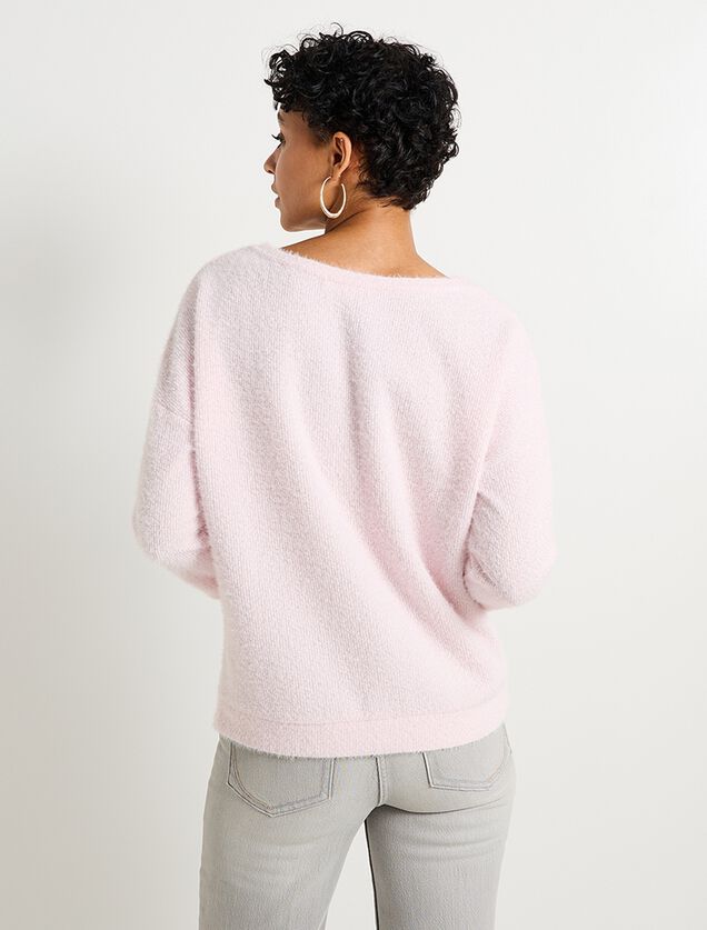 Pull col V femme