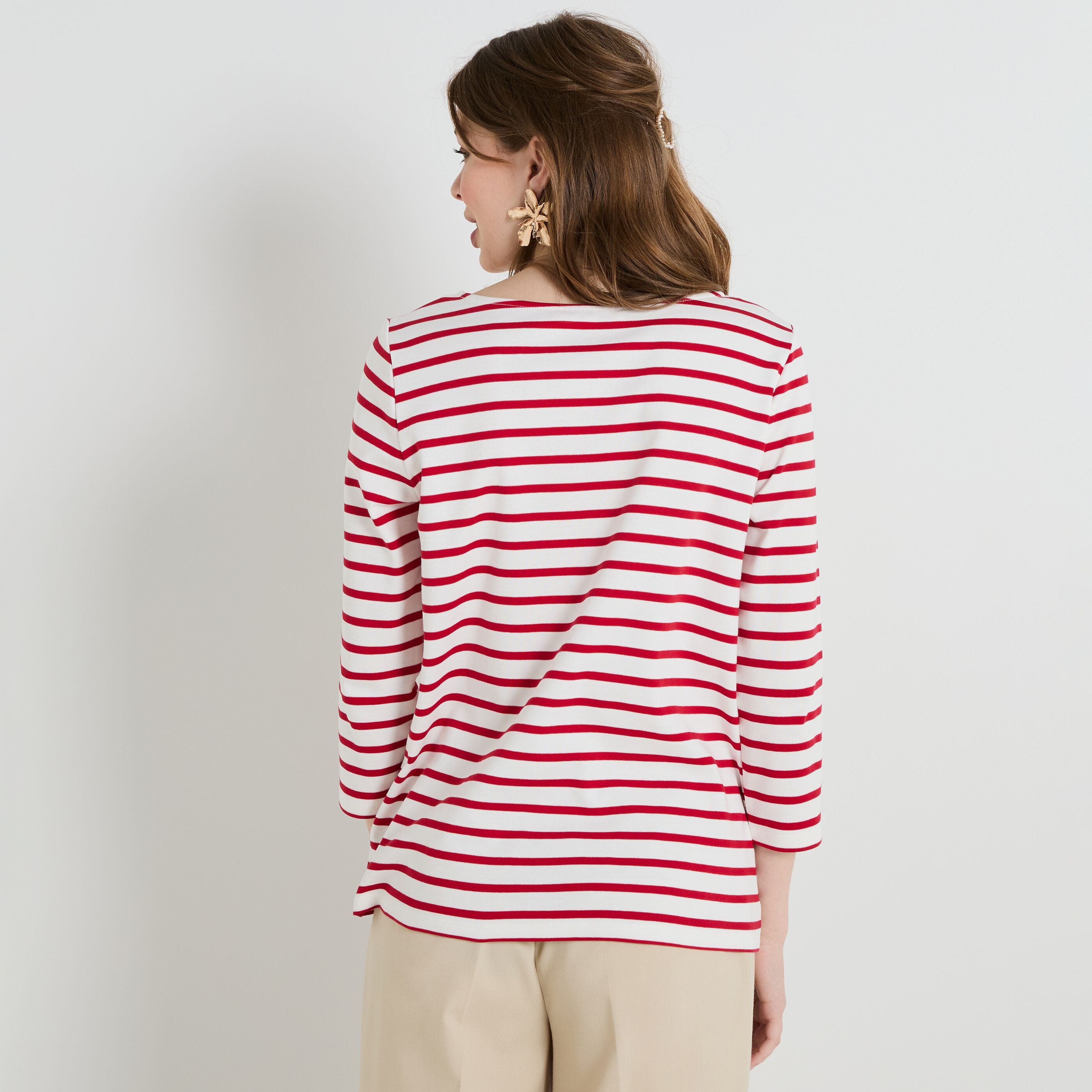 T-shirt col bateau femme