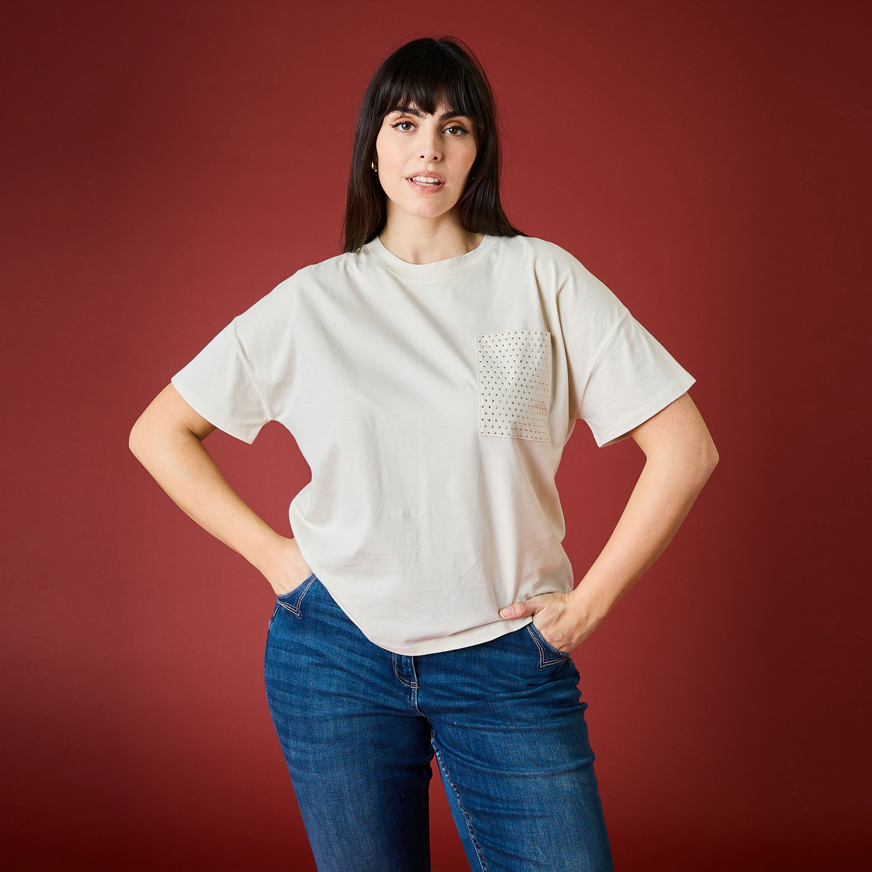 T-shirt col rond femme