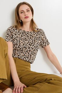 T-shirt imprimé léopard femme