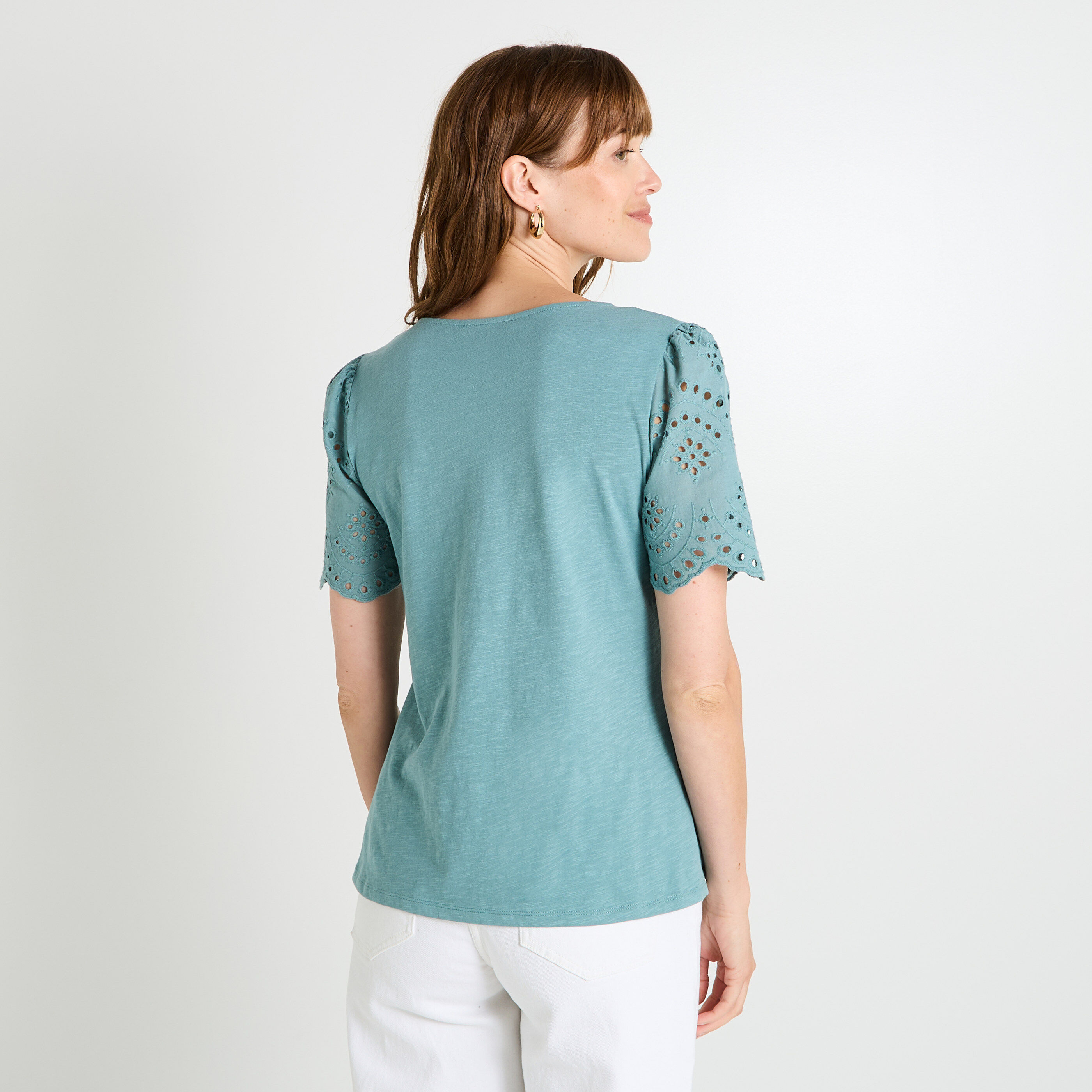 T-shirt manches volant&eacute;es femme