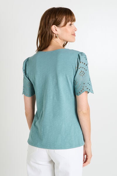 T-shirt manches volantées femme