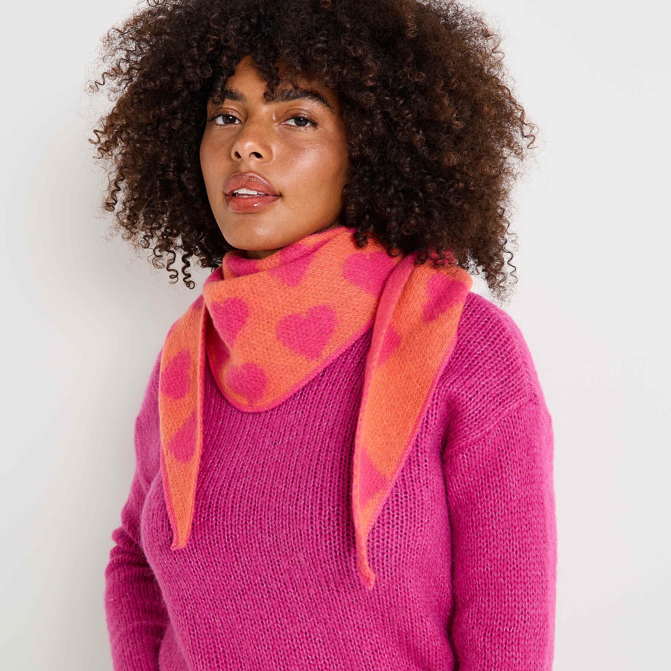 &Eacute;charpe imprim&eacute; c&oelig;ur femme