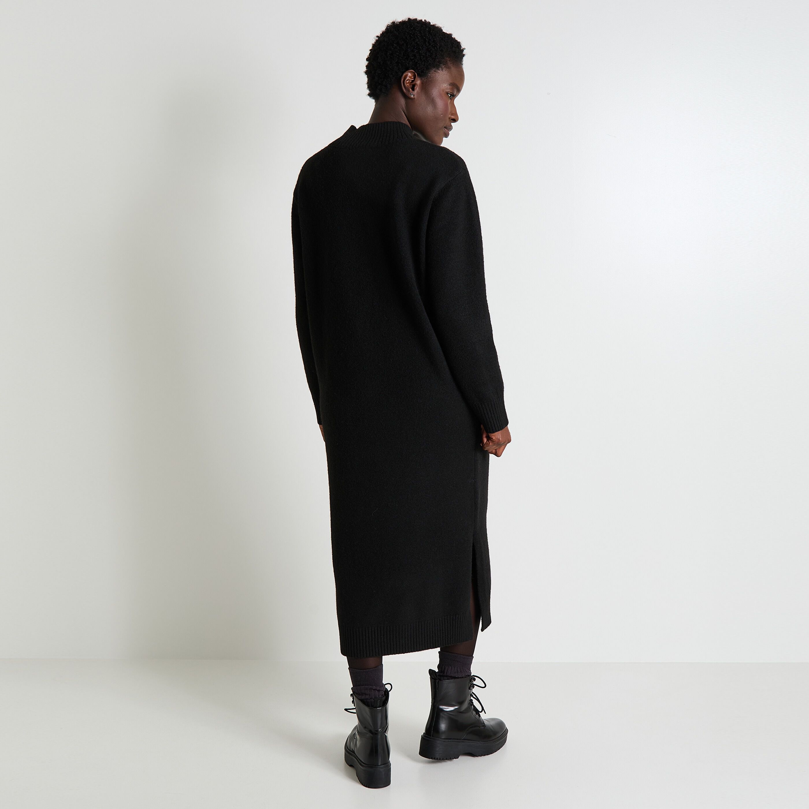 Robe pull col montant femme