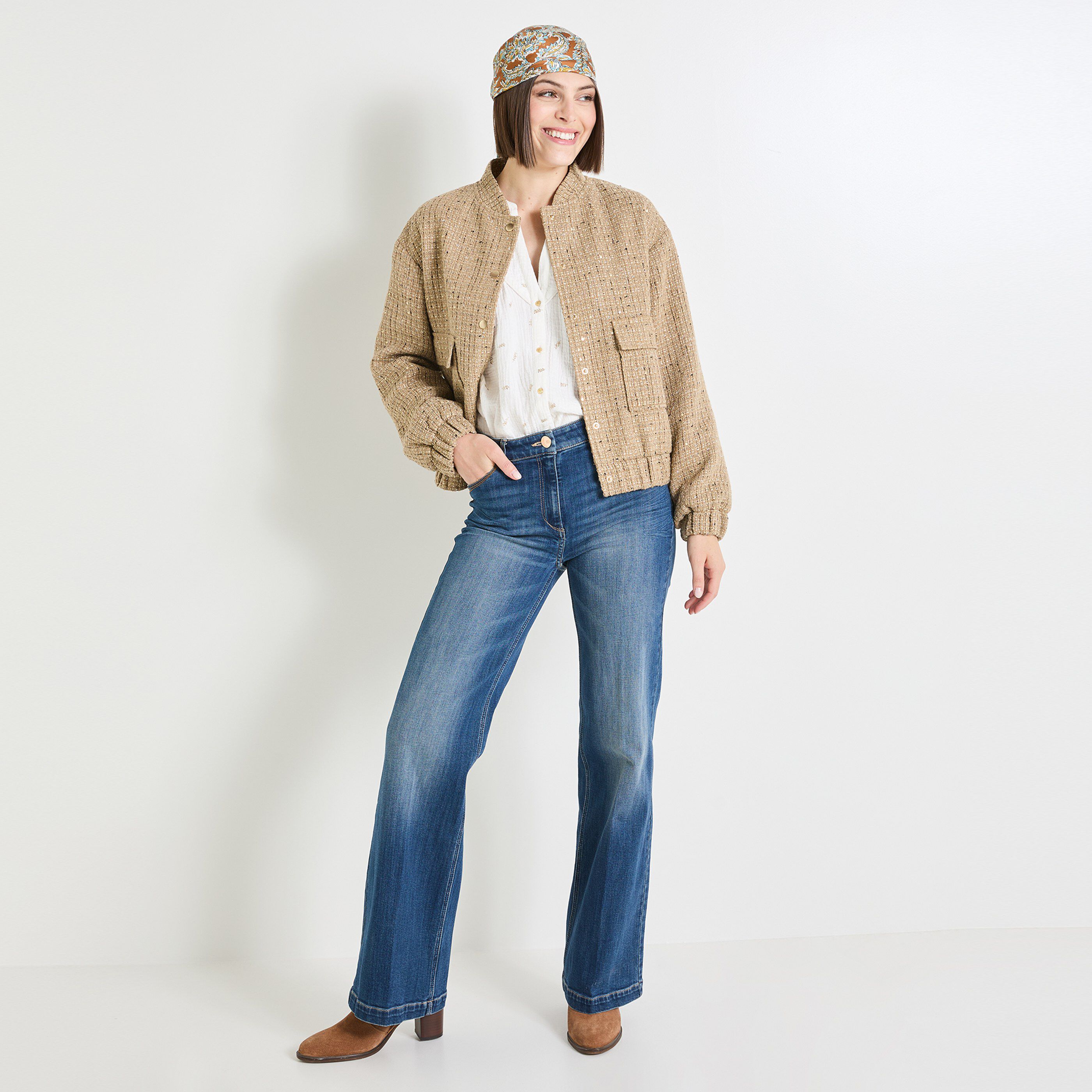 Chemisier col V femme