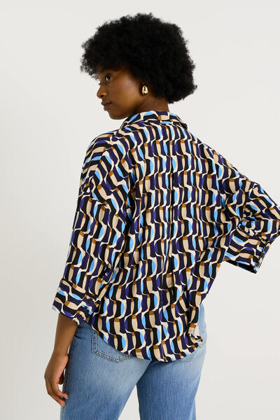 Chemise impirmée manches 3/4 femme