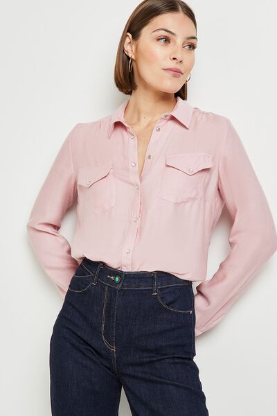 Chemise rose pâle femme