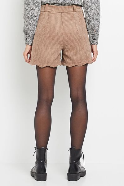 Short en velours cotelé femme