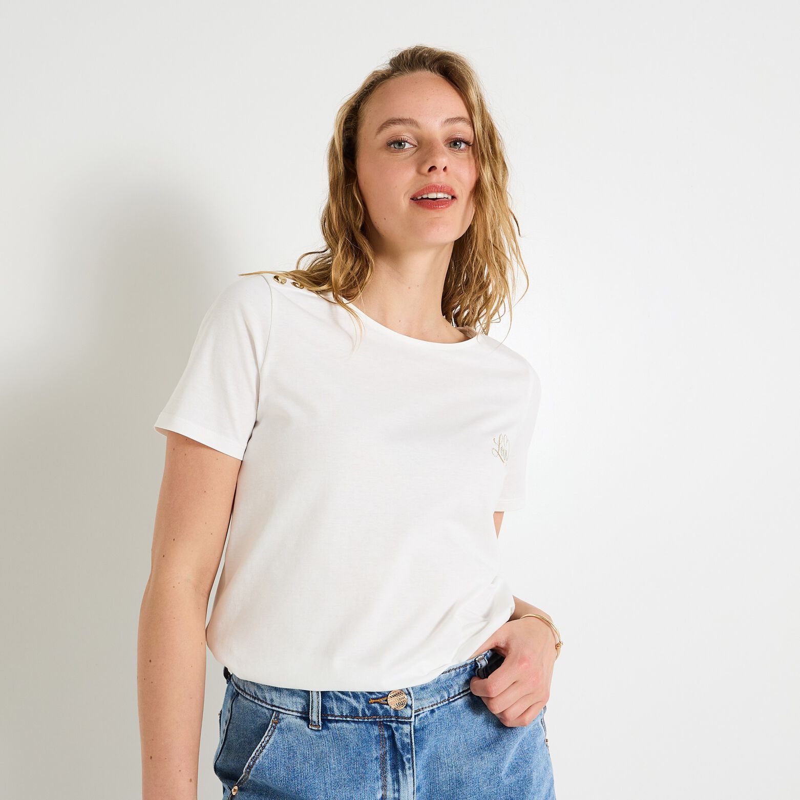 T-shirt col rond femme
