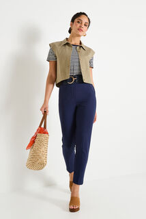 Pantalon cigarette en maille femme