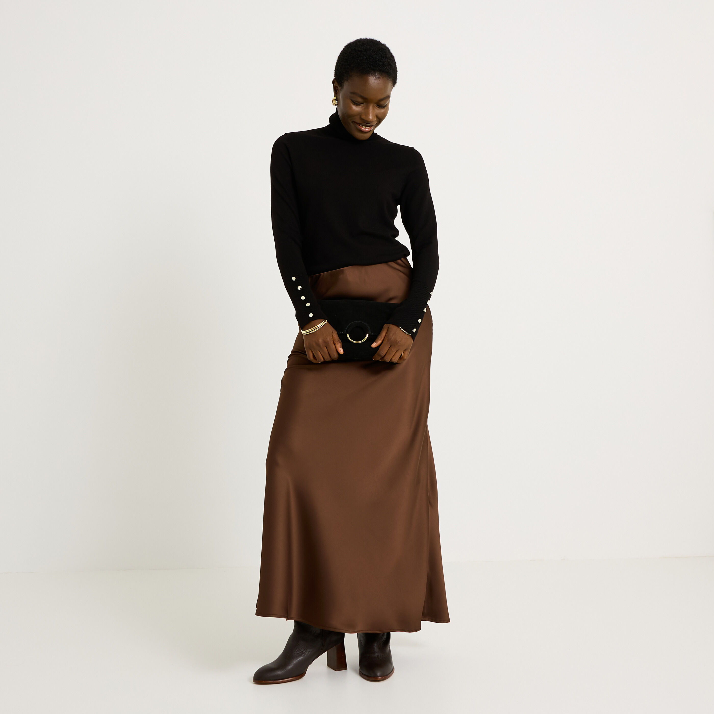 Pull col roul&eacute; femme