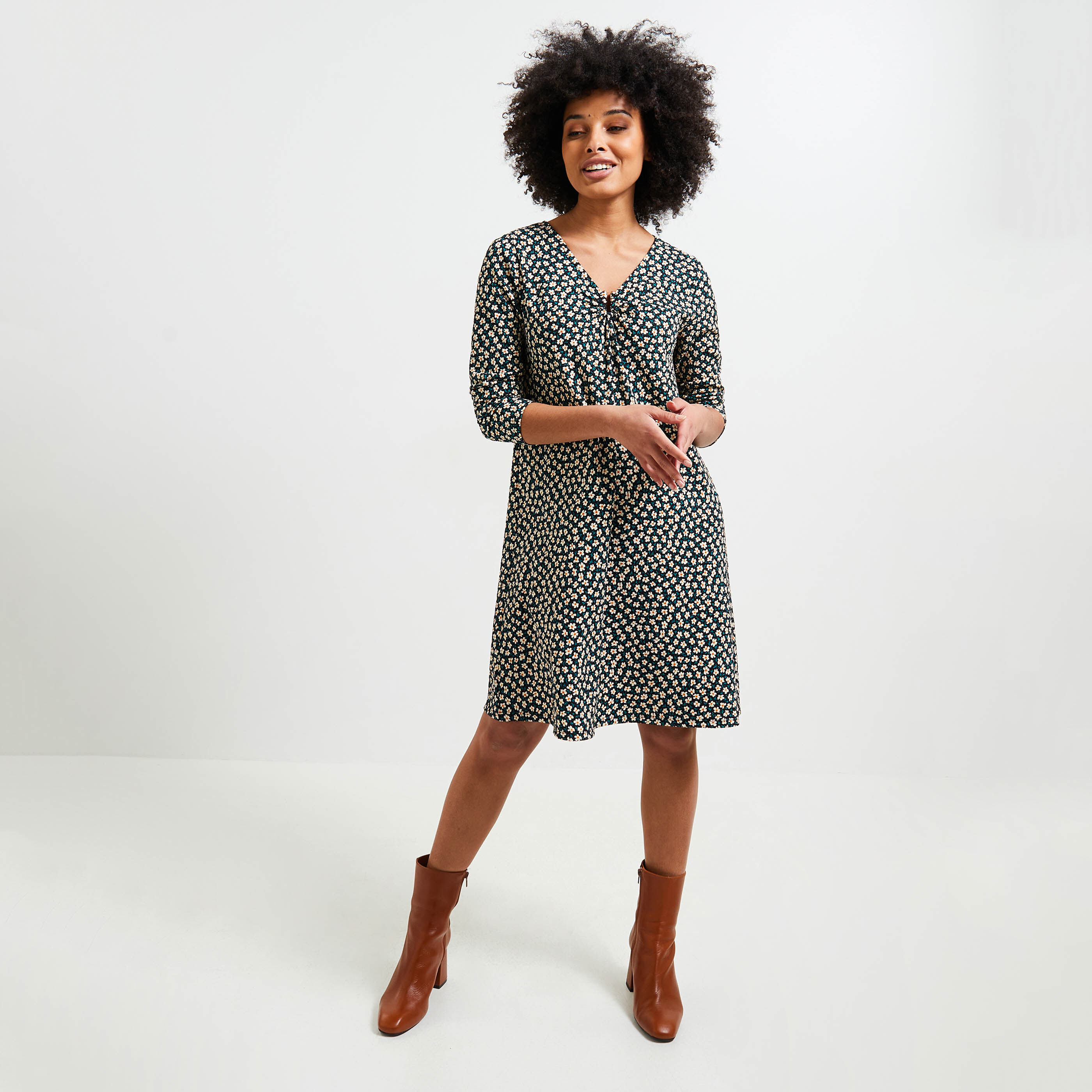 Robe imprim&eacute;e femme