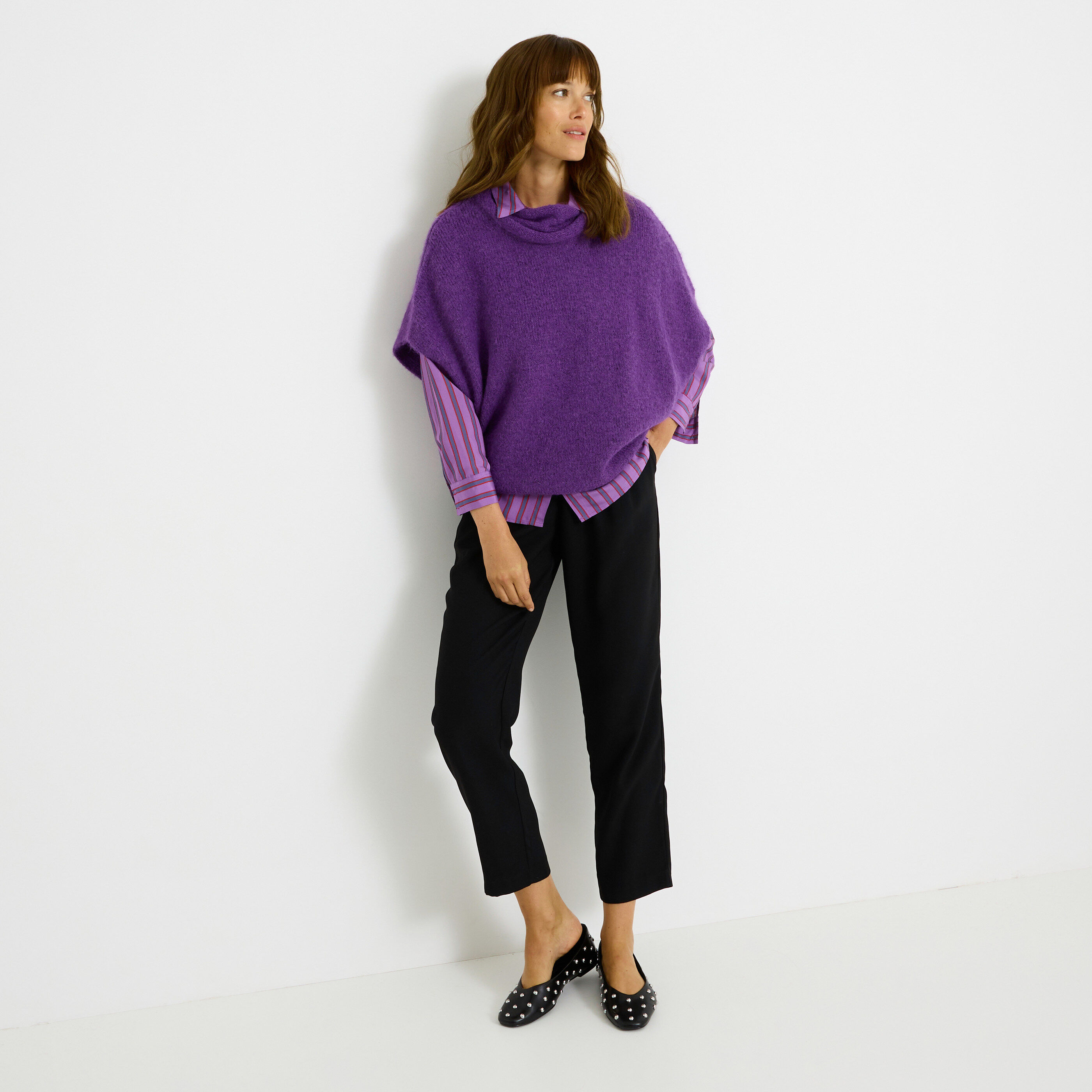 Pantalon fluide taille &eacute;lastiqu&eacute;e femme