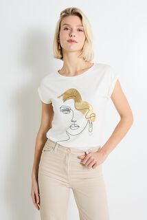 T-shirt col rond femme