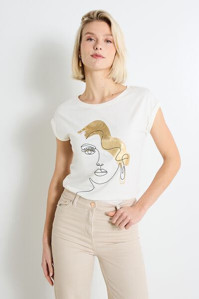 T-shirt col rond femme
