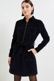 Robe velours zippée femme