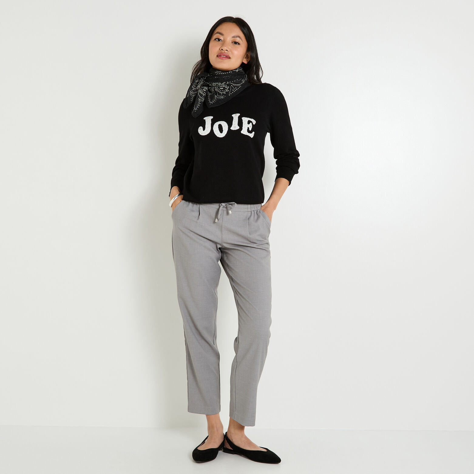 Pull col rond femme