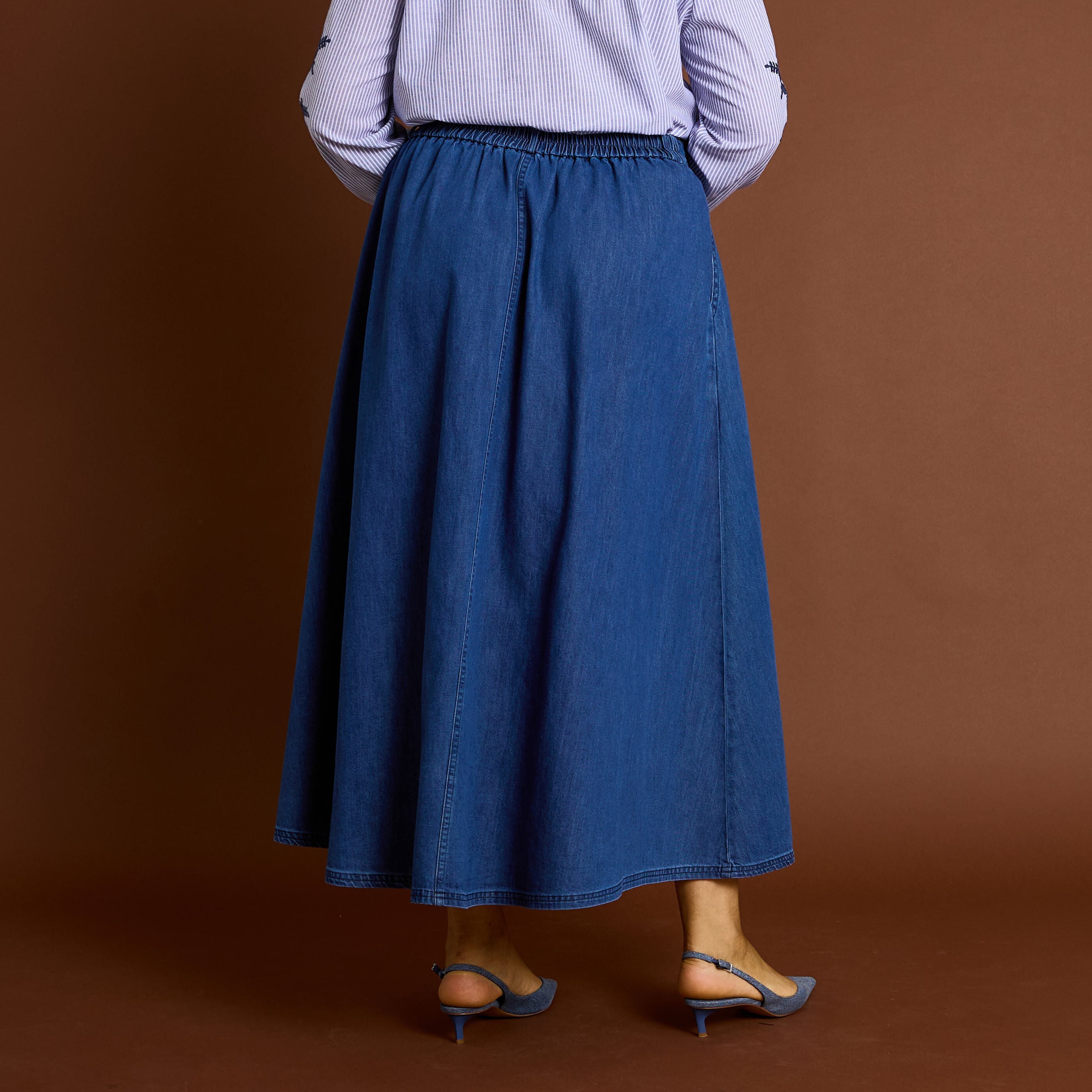 Jupe longue en jean femme