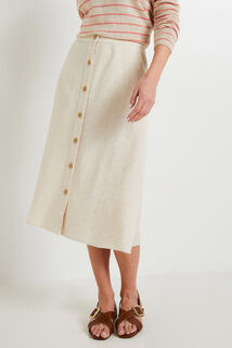 Jupe longue mélange lin femme