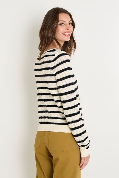 Gilet col rond femme