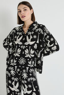 Chemise fluide imprimée femme