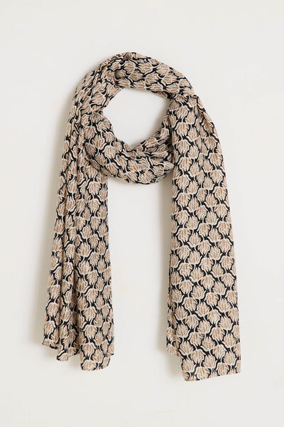 Etole longue imprimé mini motif feuille