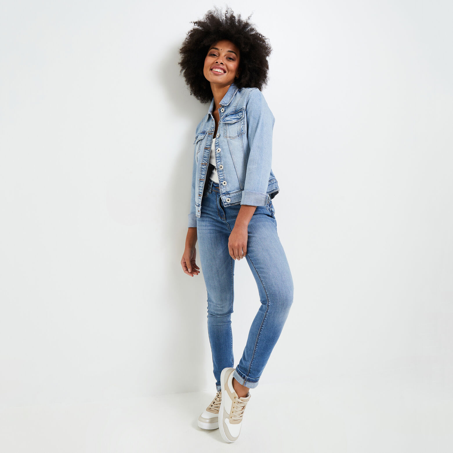 Veste en jean femme