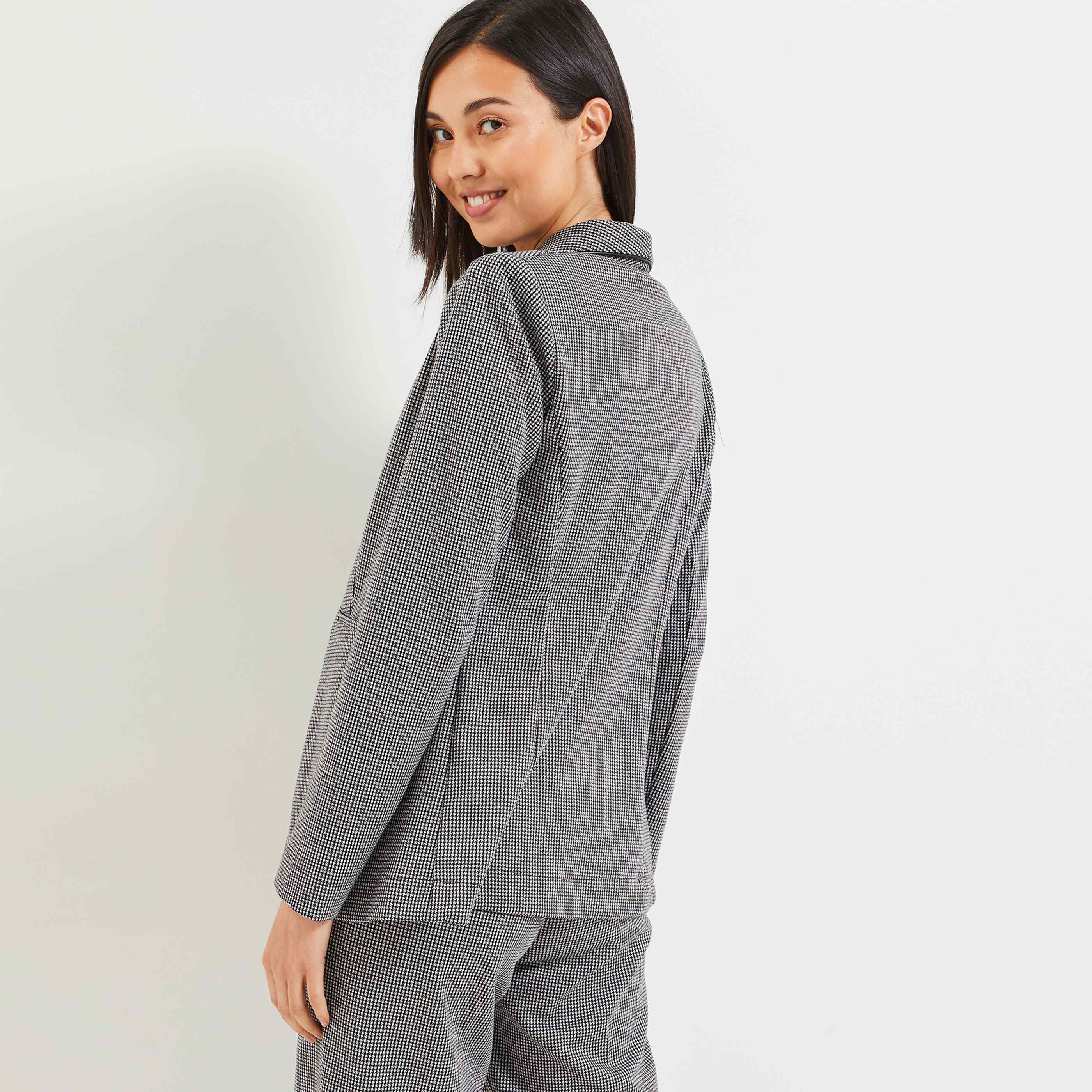 Veste blazer pied de online poule femme