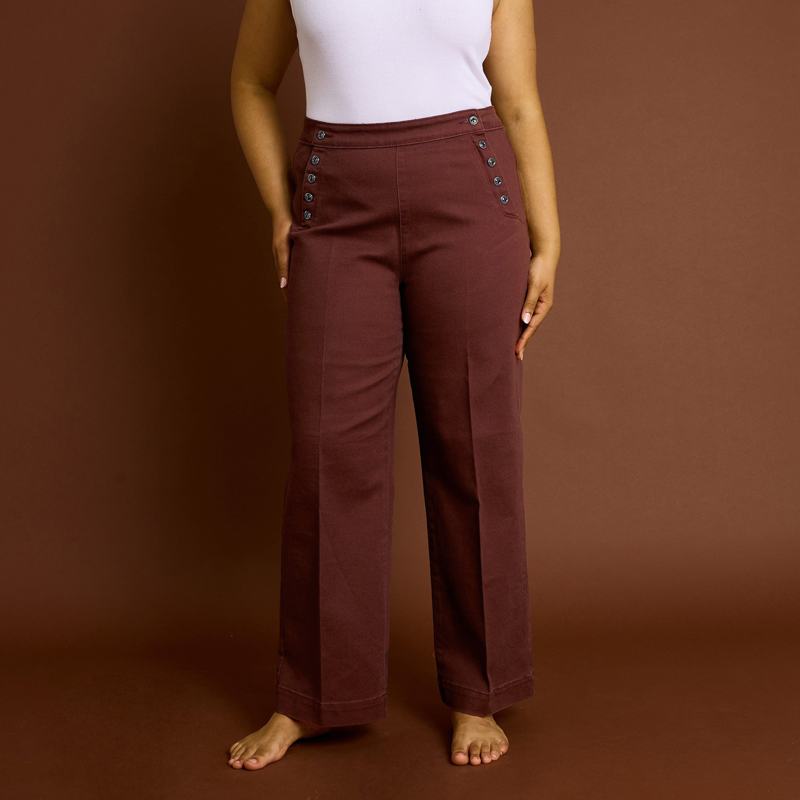 Jean flare &agrave; pont POMPON F02 femme