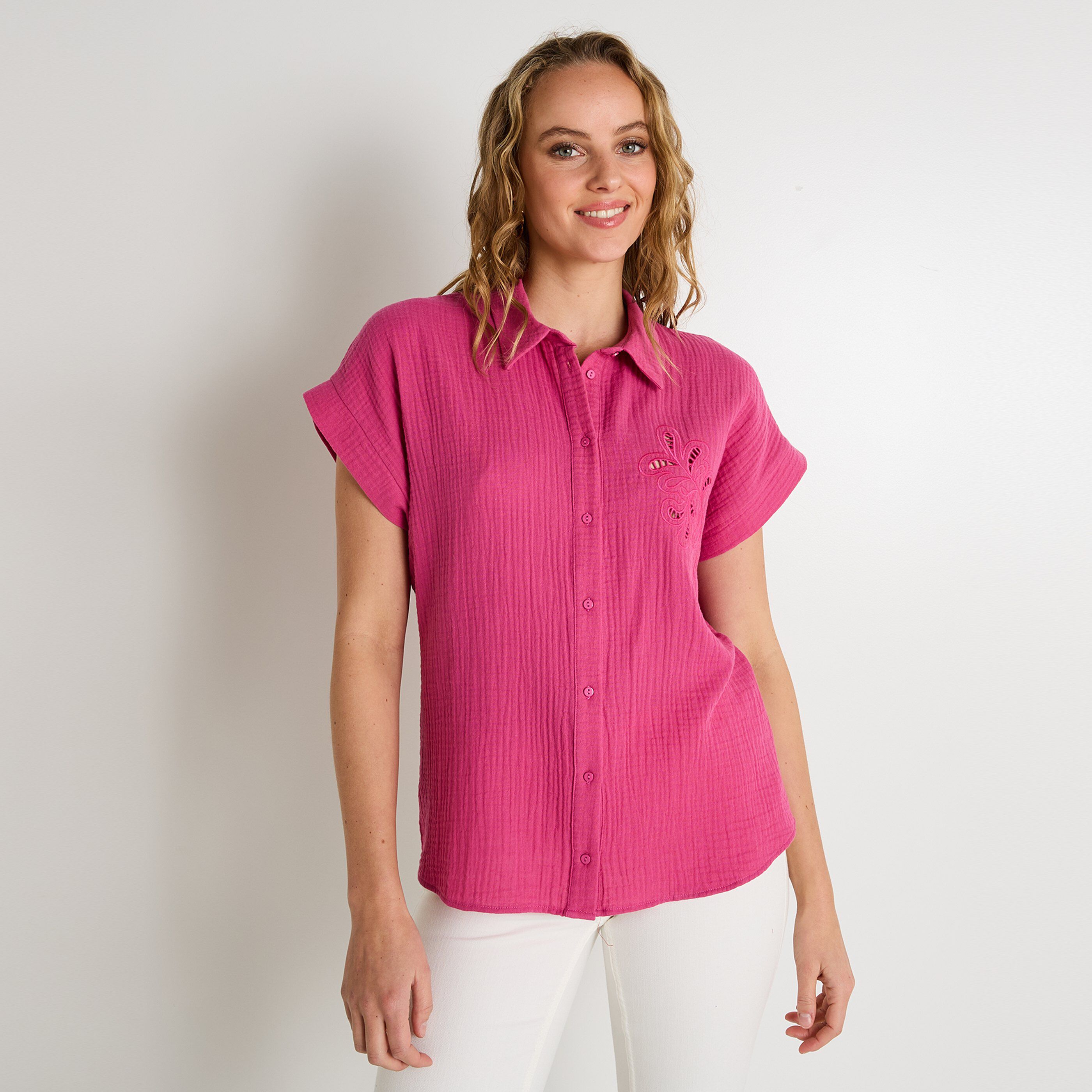 Chemise en gaze de coton femme