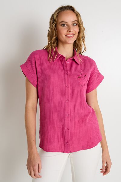 Chemise en gaze de coton femme