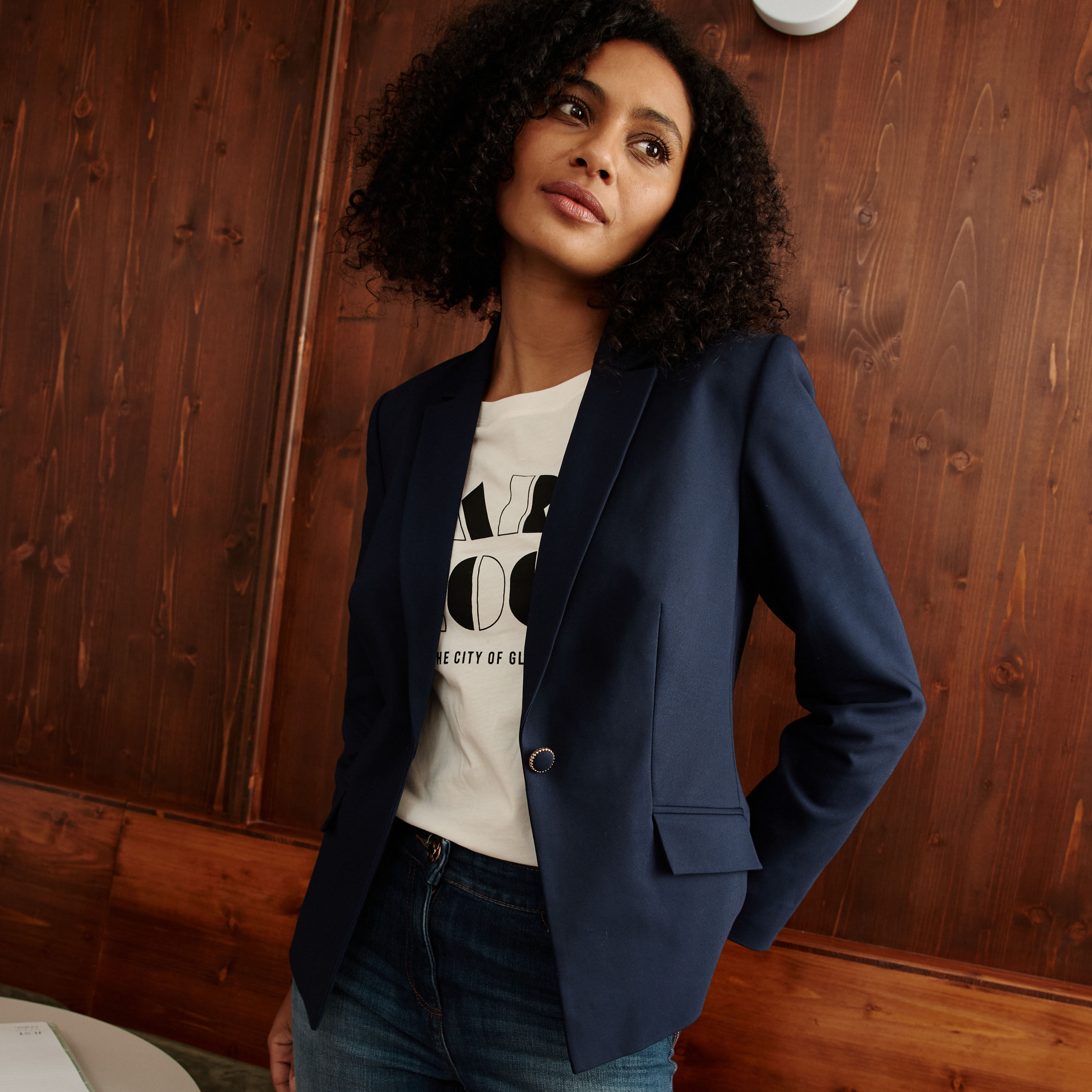 Blazer cintr&eacute; femme