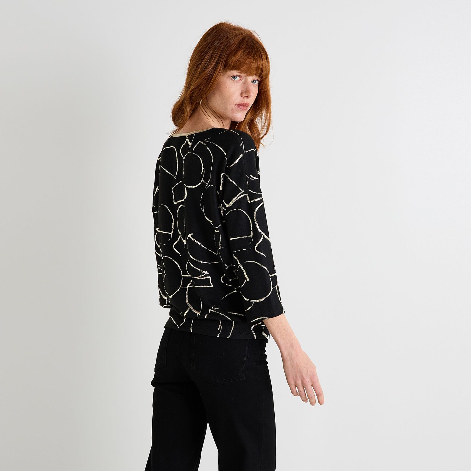 T-shirt col V femme