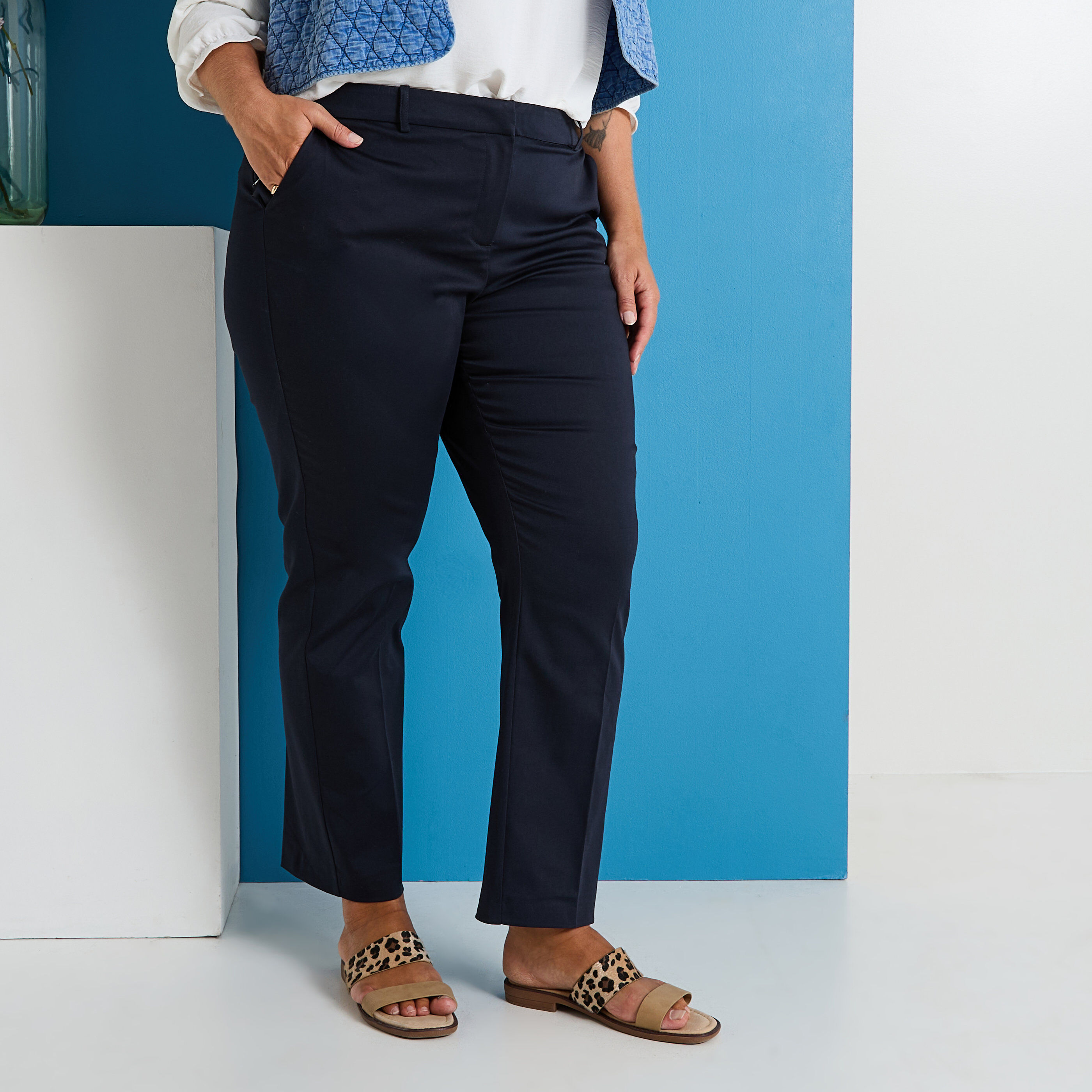 Pantalon cigarette femme