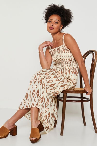 Robe longue imprimée femme