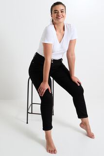 Jean raccourci taille haute HANOI femme