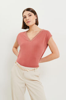 Tshirt col V femme